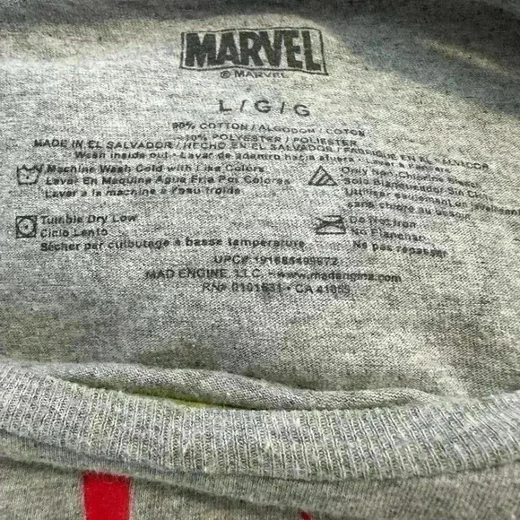 Marvel comics. Mens L graphic tee. Heather grey. - Picture 8 of 8